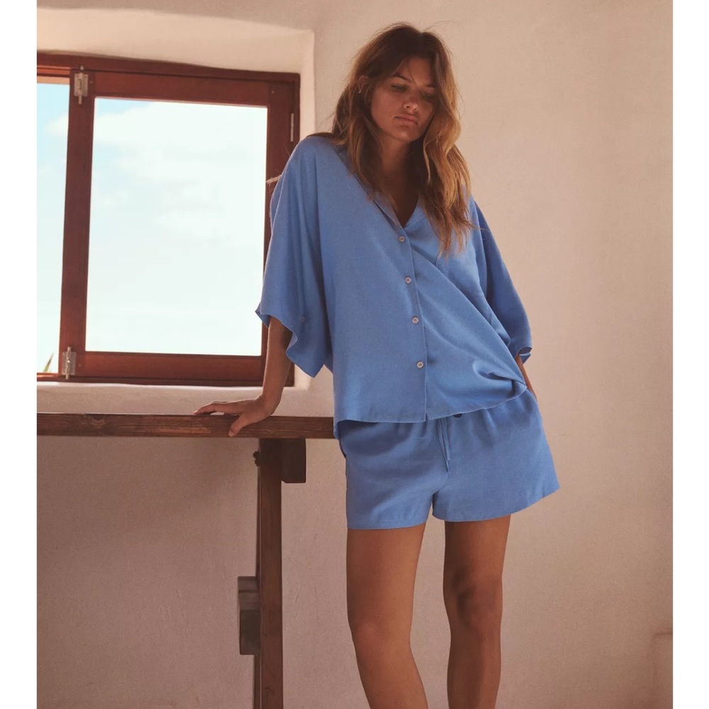Zara flowy oversized modal shirt
